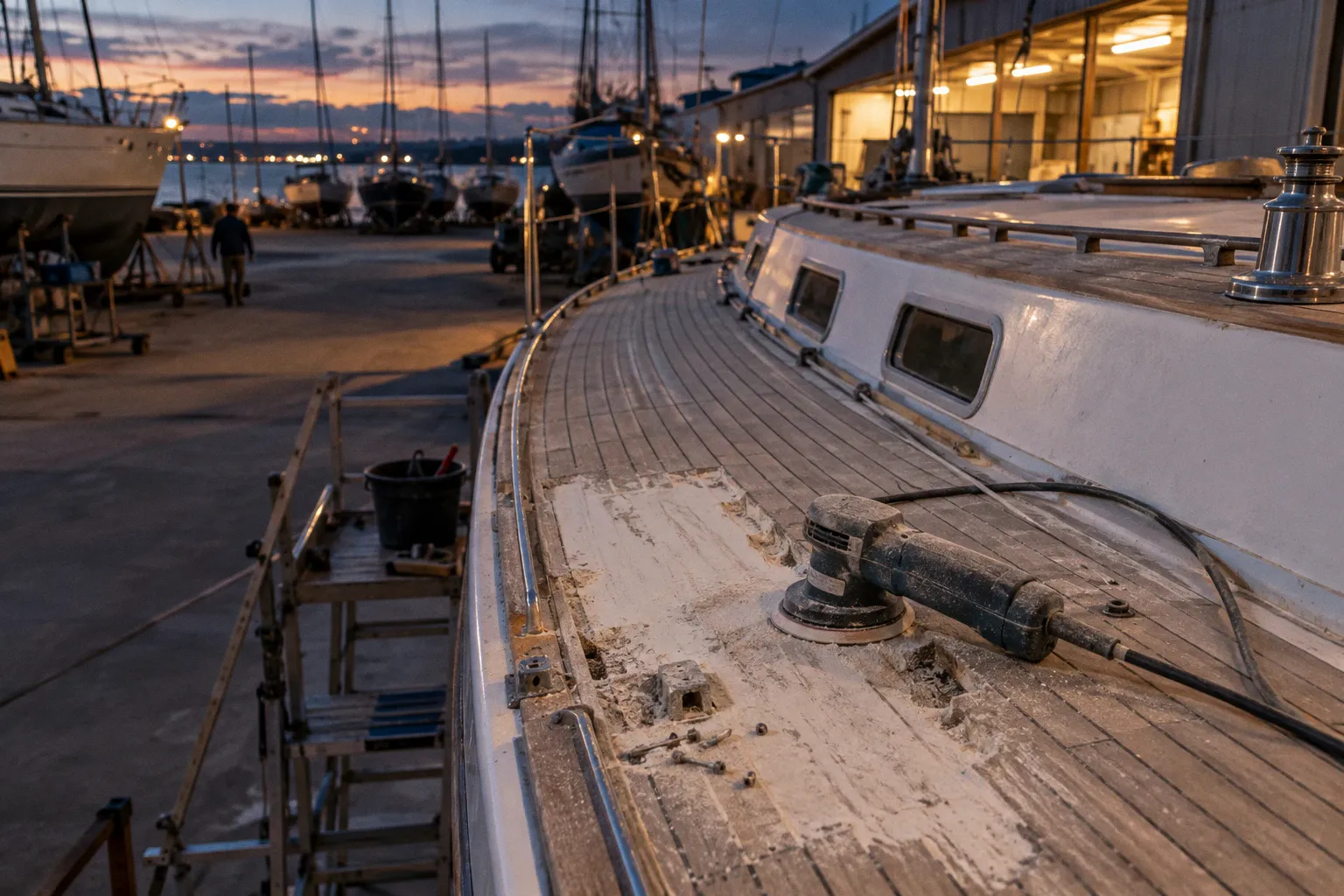 Gfk-Deckssanierung bei Klassikern: Schritt für Schritt zum dichten Schiff