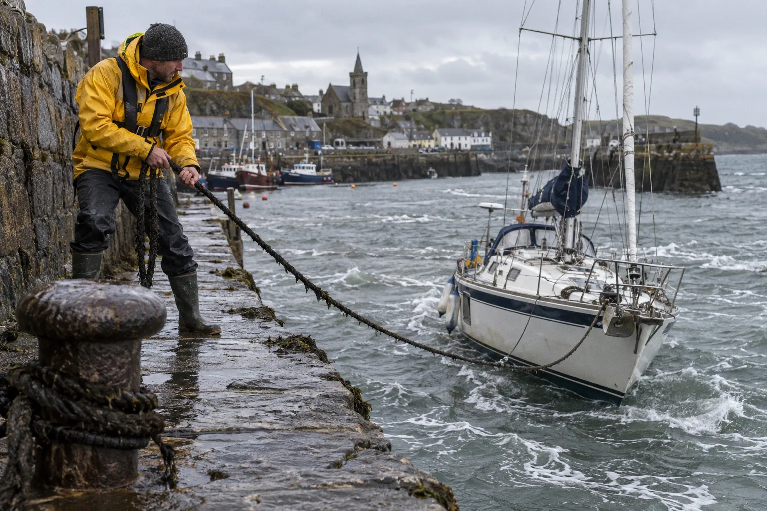 Herausfordernde Bedingungen bei der Cork Harbour Triple Crown Naval Race
